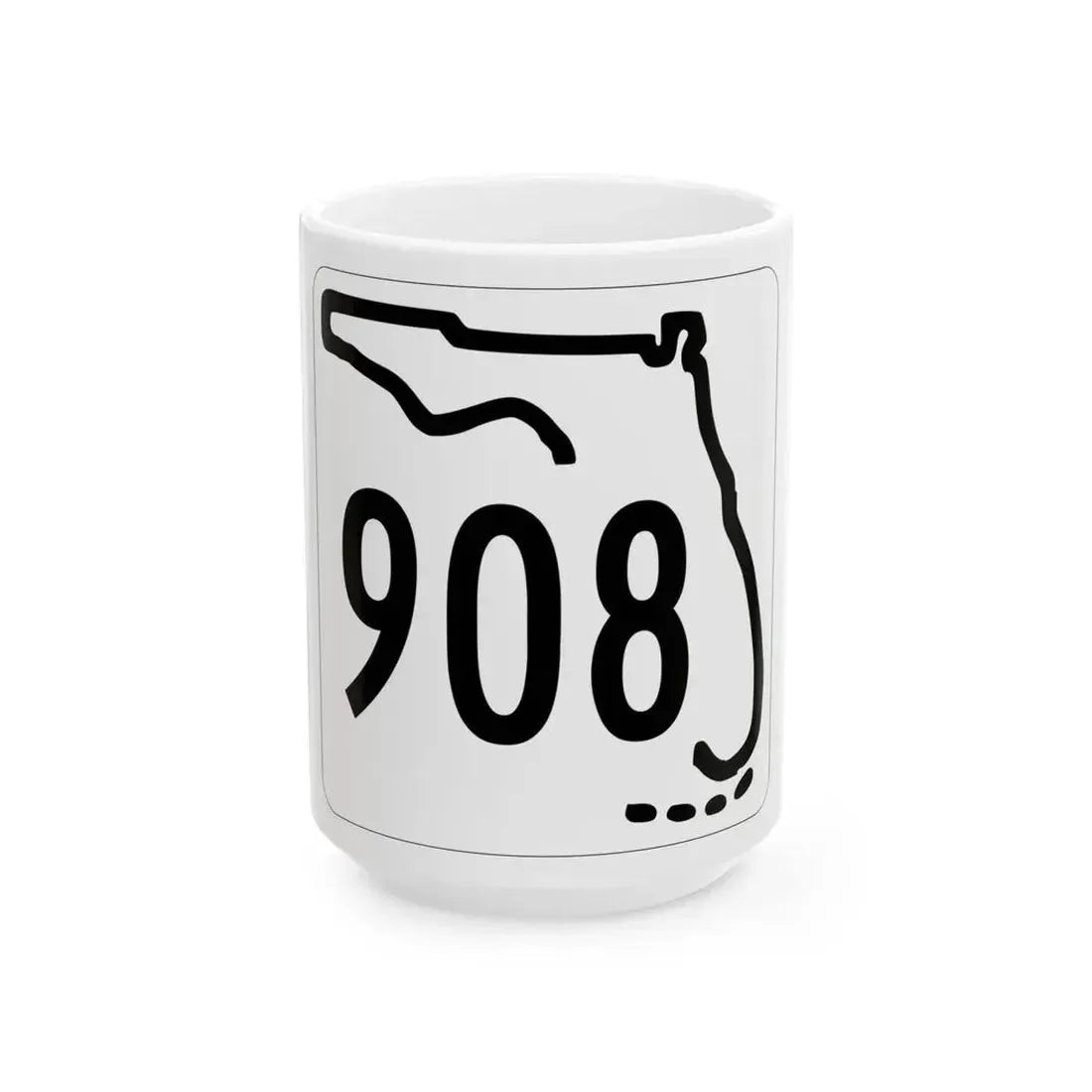 Florida 908 1955 (Florida) (Road Sign) White Coffee Mug 15oz - Go Mug Yourself