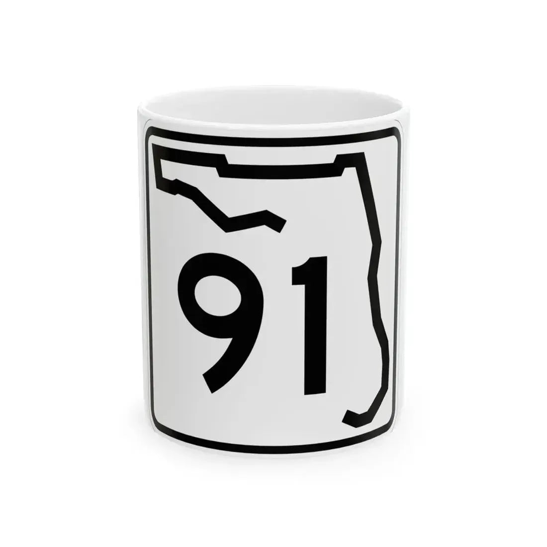 Florida 91 (Florida) (Road Sign) White Coffee Mug 11oz - Go Mug Yourself