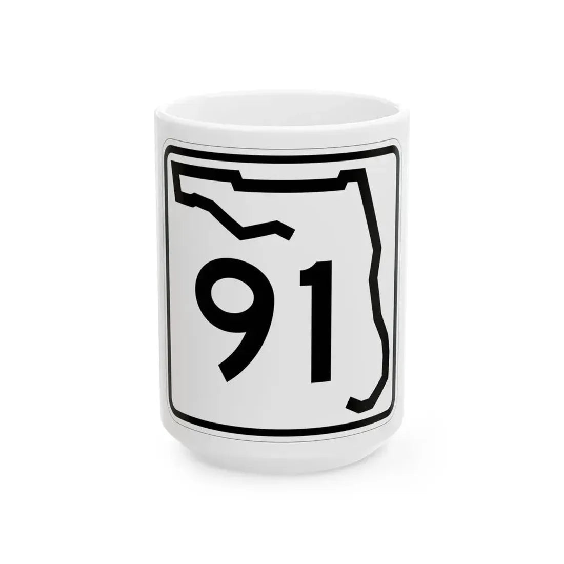 Florida 91 (Florida) (Road Sign) White Coffee Mug 15oz - Go Mug Yourself