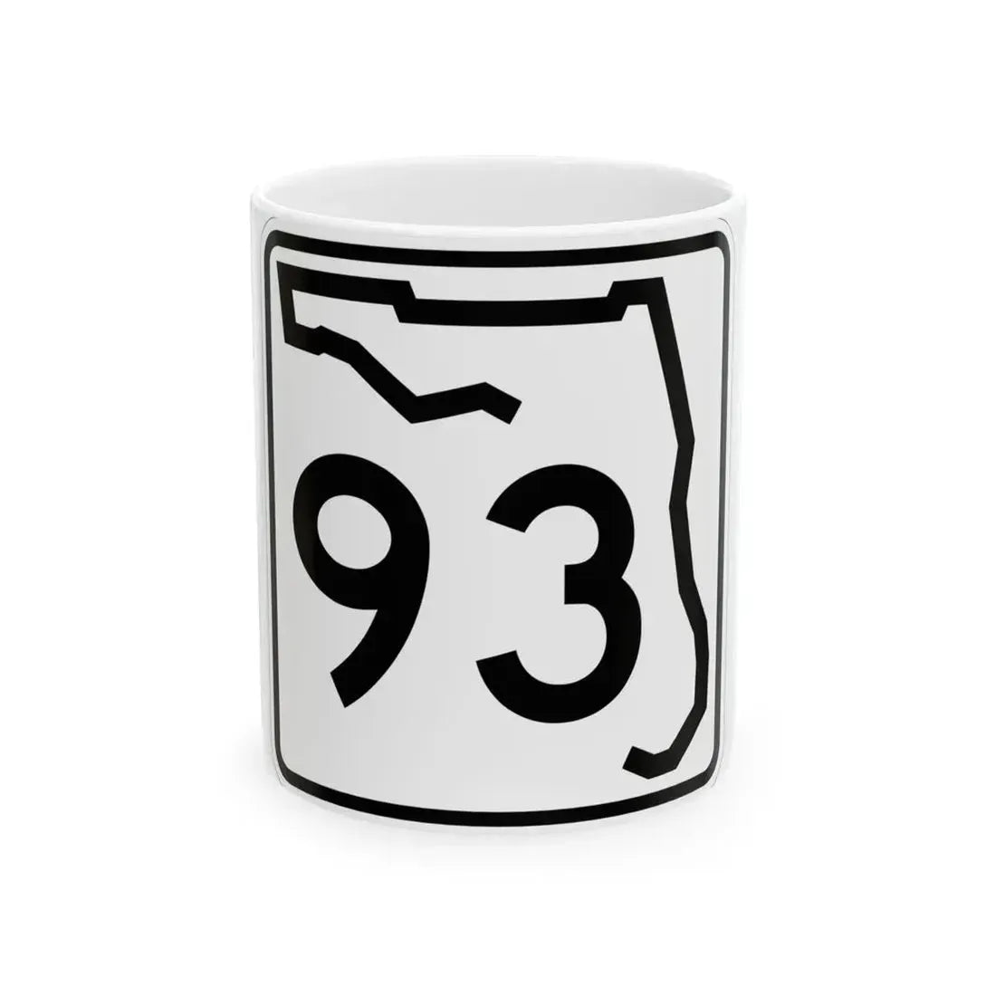 Florida 93 (Florida) (Road Sign) White Coffee Mug 11oz - Go Mug Yourself