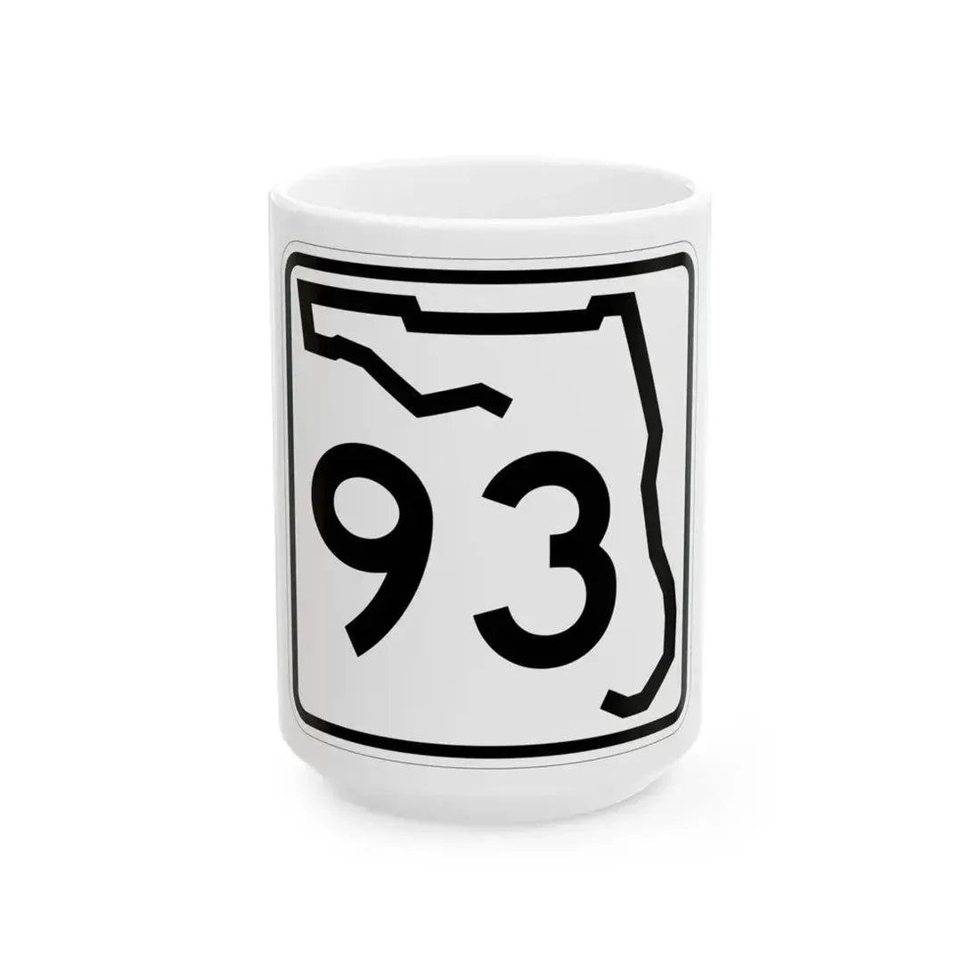 Florida 93 (Florida) (Road Sign) White Coffee Mug 15oz - Go Mug Yourself