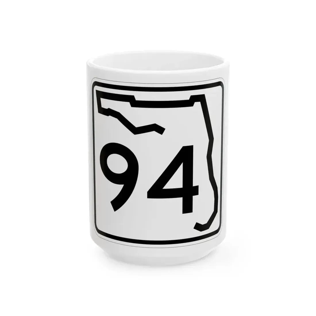 Florida 94 (Florida) (Road Sign) White Coffee Mug 15oz - Go Mug Yourself