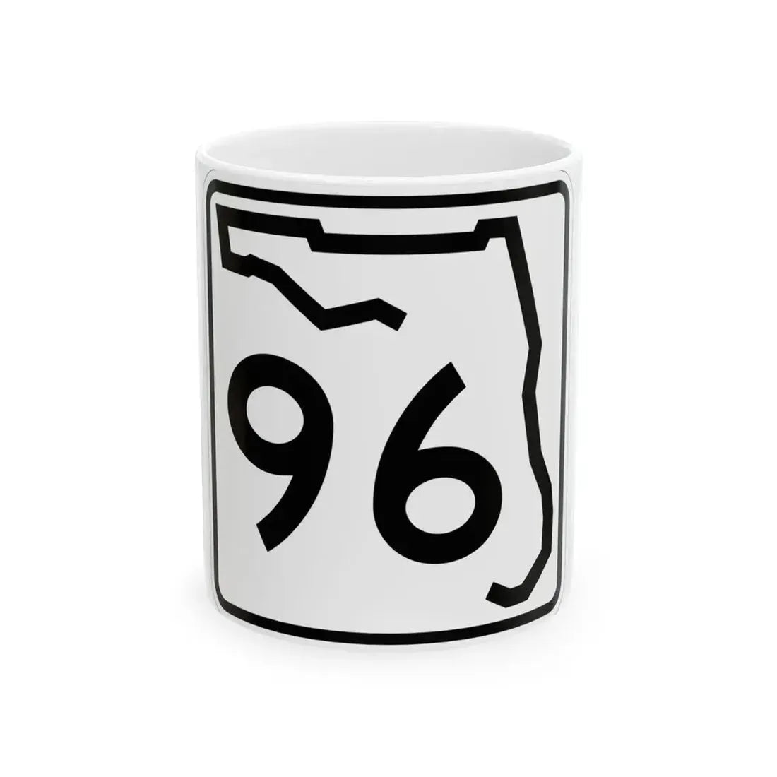 Florida 96 (Florida) (Road Sign) White Coffee Mug 11oz - Go Mug Yourself