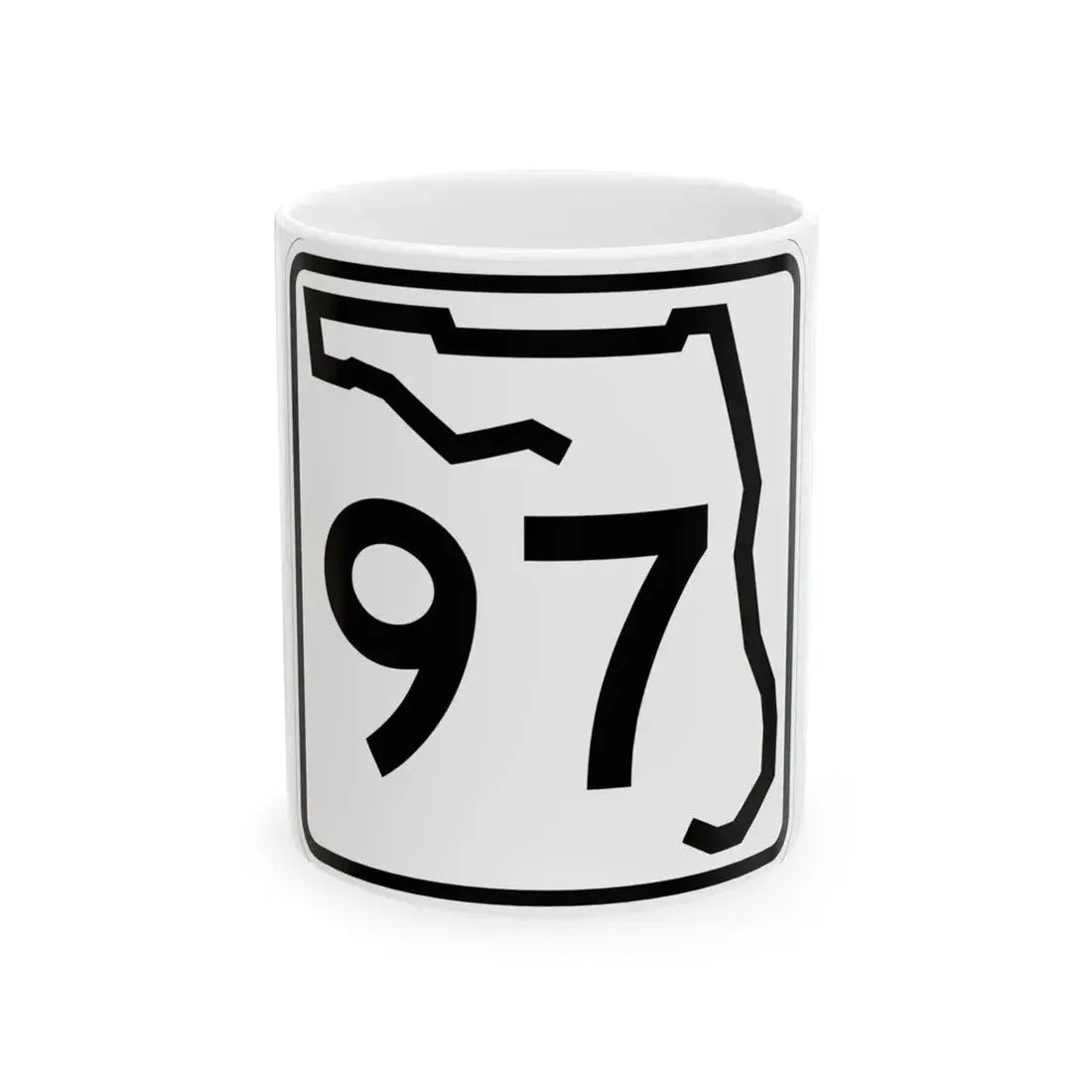Florida 97 (Florida) (Road Sign) White Coffee Mug 11oz - Go Mug Yourself