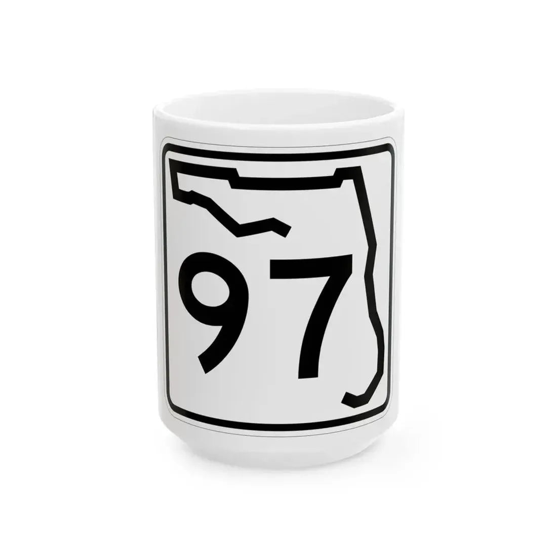 Florida 97 (Florida) (Road Sign) White Coffee Mug 15oz - Go Mug Yourself