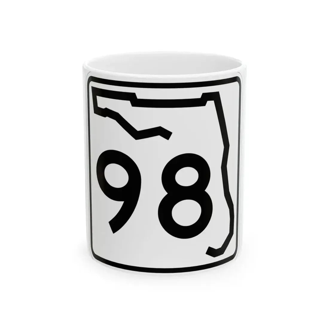 Florida 98 (Florida) (Road Sign) White Coffee Mug 11oz - Go Mug Yourself