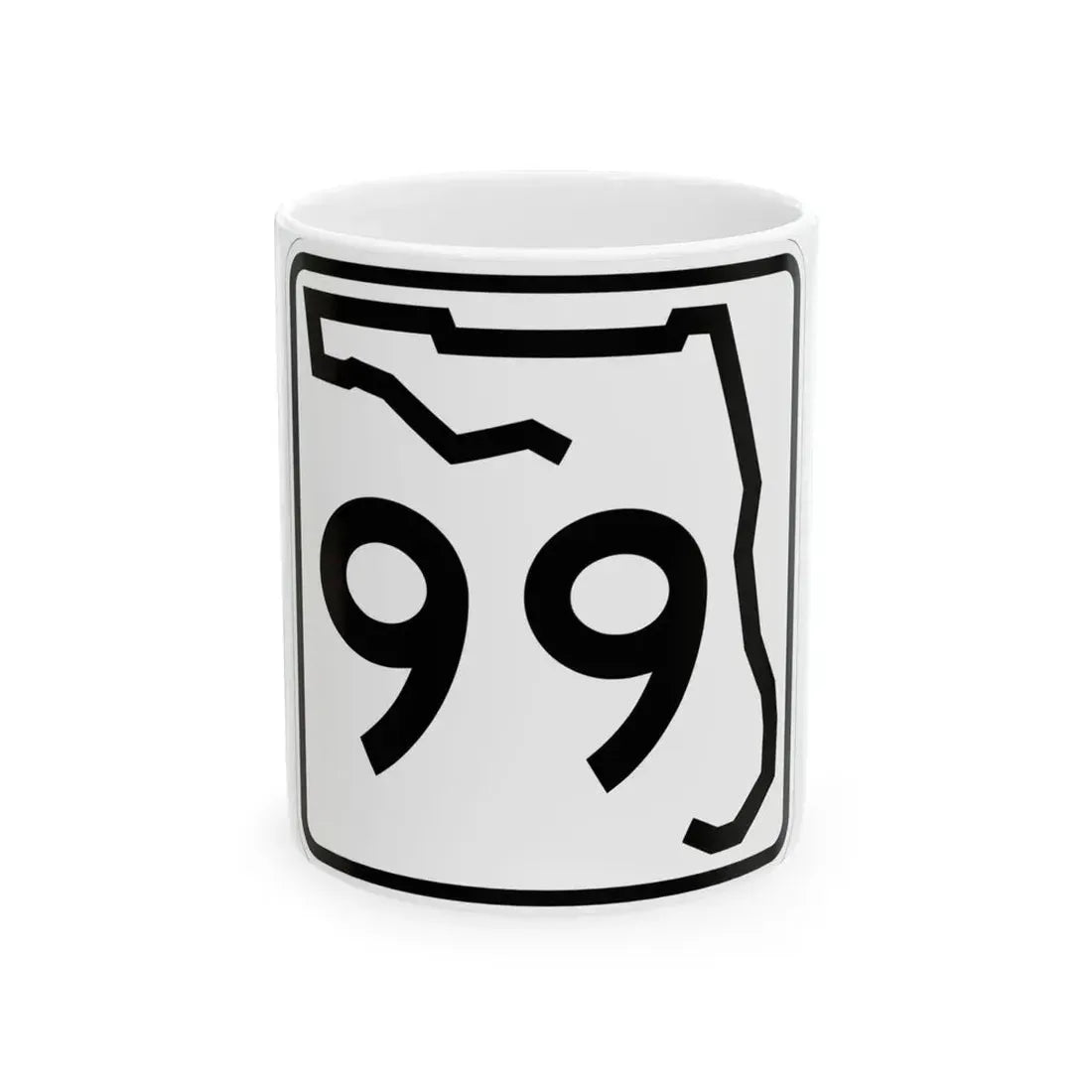 Florida 99 (Florida) (Road Sign) White Coffee Mug 11oz - Go Mug Yourself