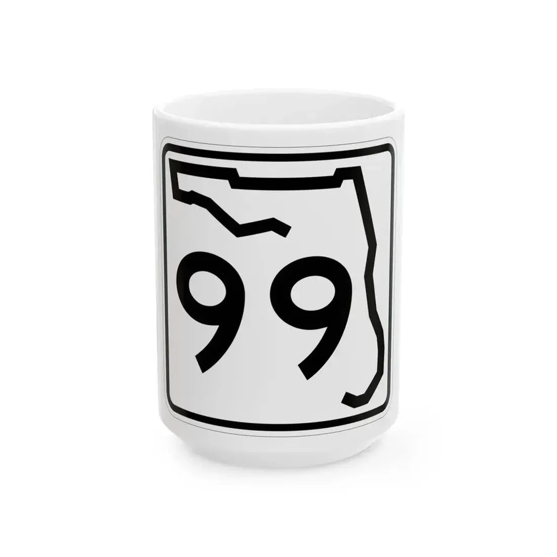 Florida 99 (Florida) (Road Sign) White Coffee Mug 15oz - Go Mug Yourself