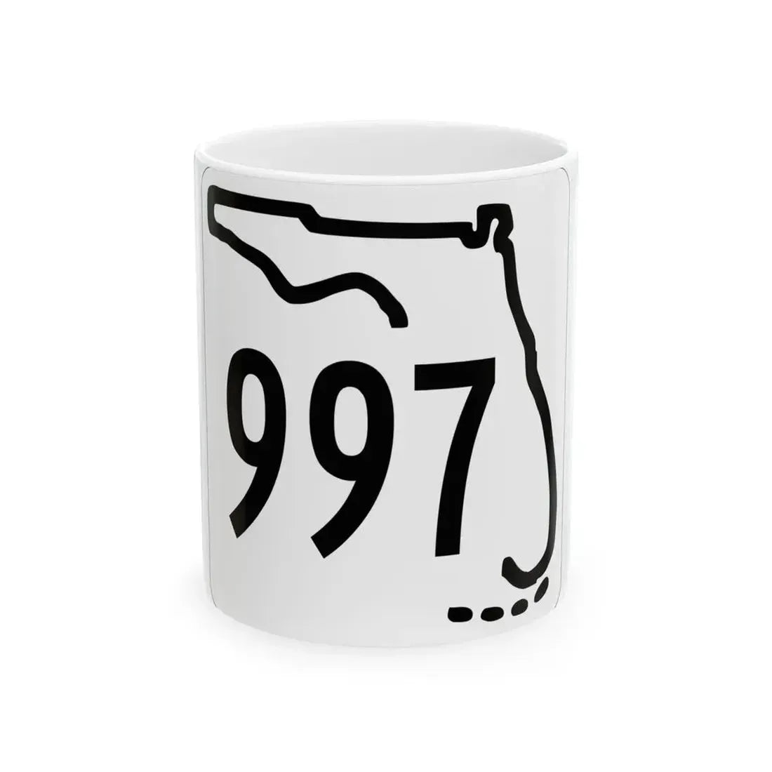 Florida 997 1955 (Florida) (Road Sign) White Coffee Mug 11oz - Go Mug Yourself