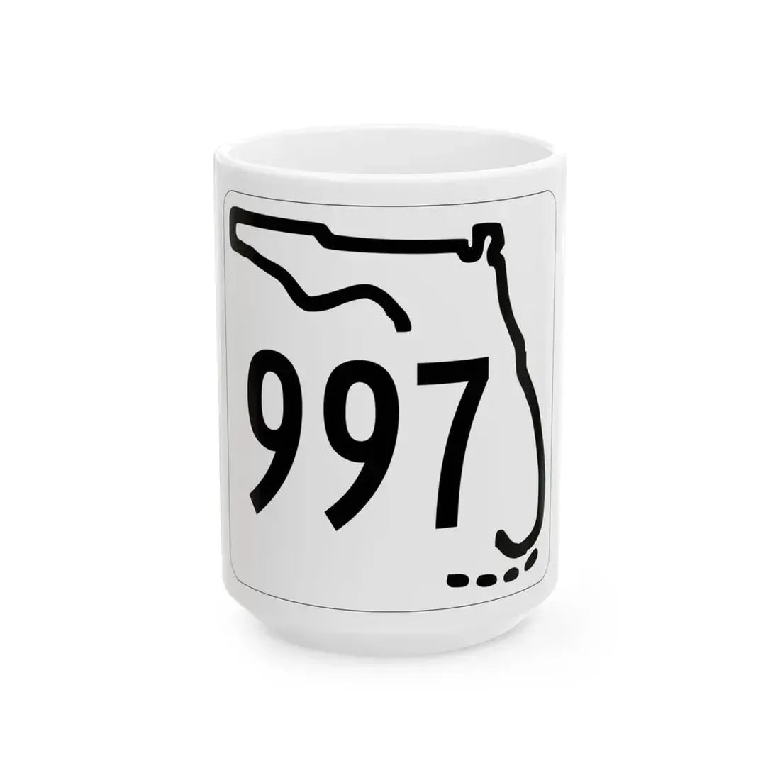 Florida 997 1955 (Florida) (Road Sign) White Coffee Mug 15oz - Go Mug Yourself