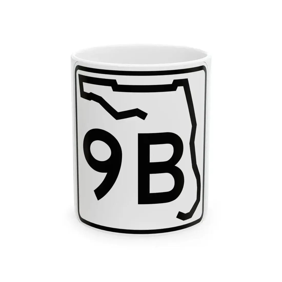 Florida 9B (Florida) (Road Sign) White Coffee Mug 11oz - Go Mug Yourself