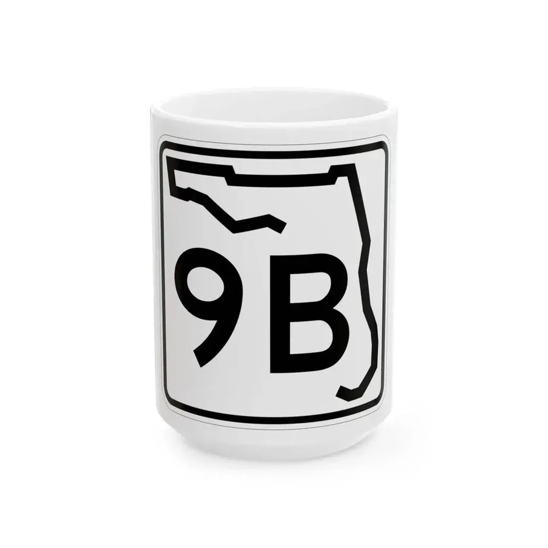 Florida 9B (Florida) (Road Sign) White Coffee Mug 15oz - Go Mug Yourself