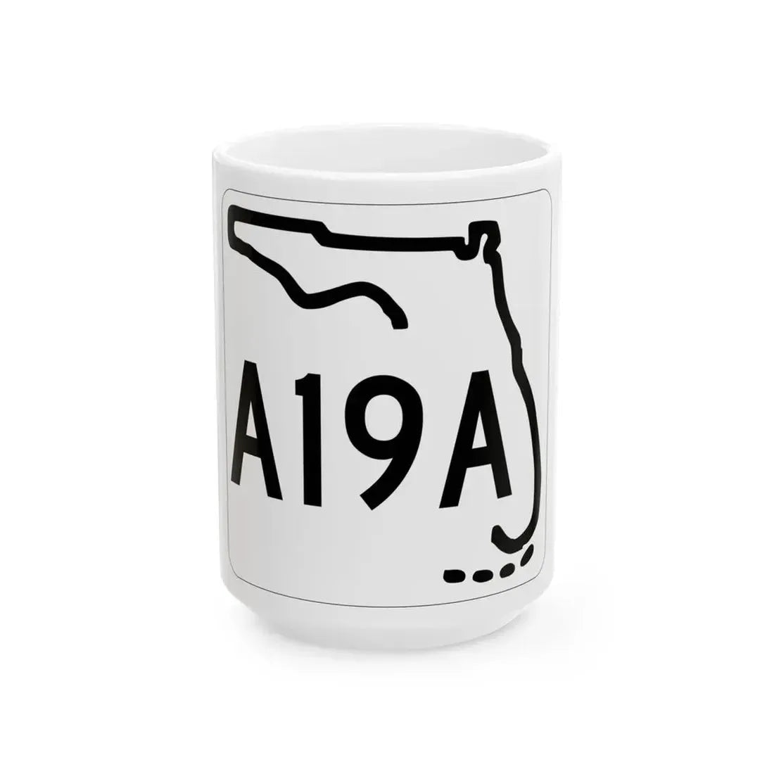 Florida A19A 1955 (Florida) (Road Sign) White Coffee Mug 15oz - Go Mug Yourself