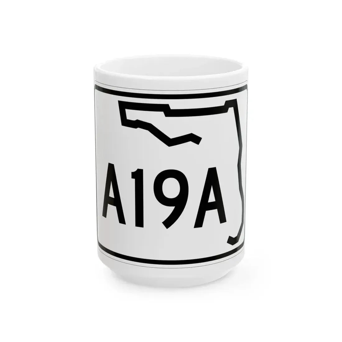 Florida A19A (Florida) (Road Sign) White Coffee Mug 15oz - Go Mug Yourself