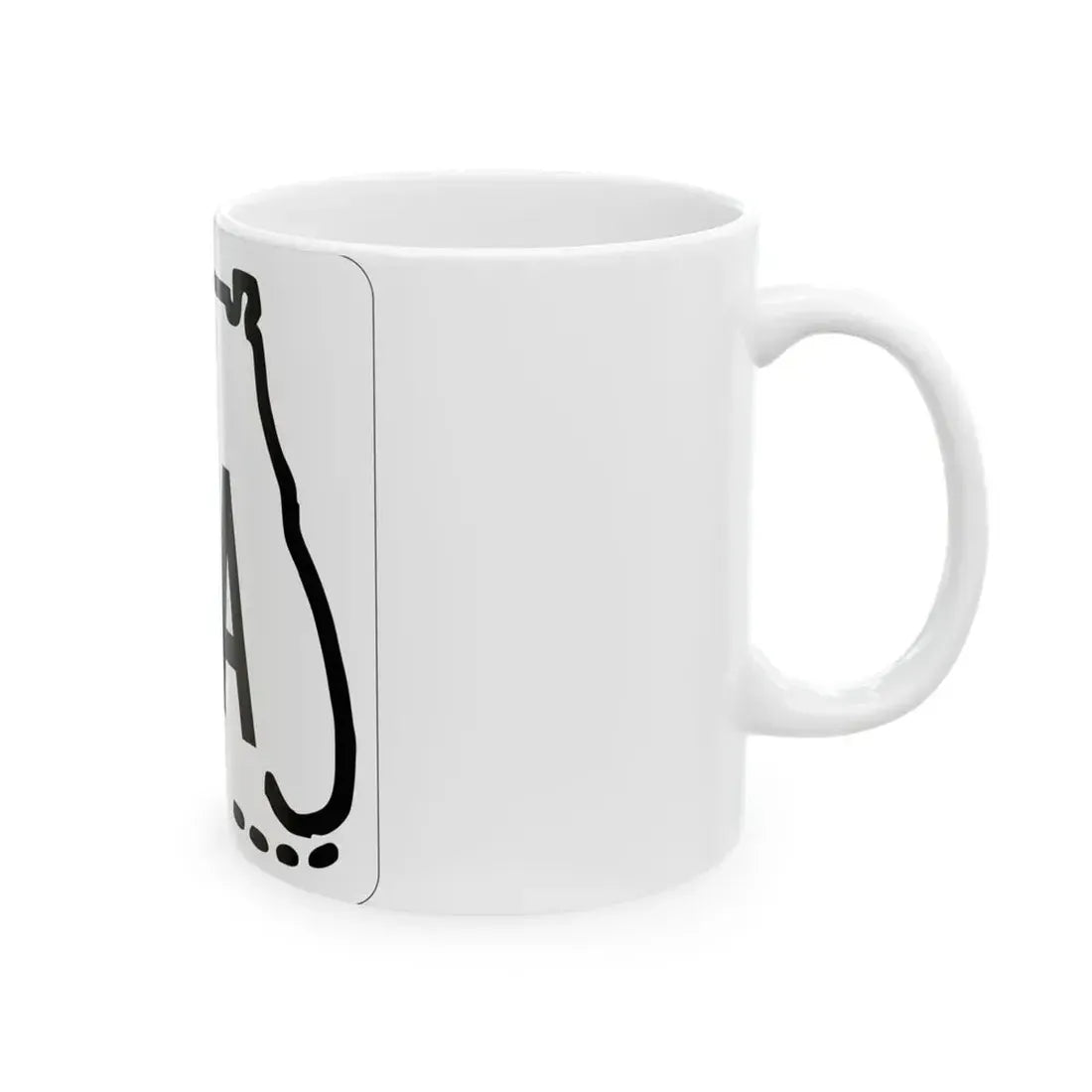 Florida A1A 1955 (Florida) (Road Sign) White Coffee Mug - Go Mug Yourself