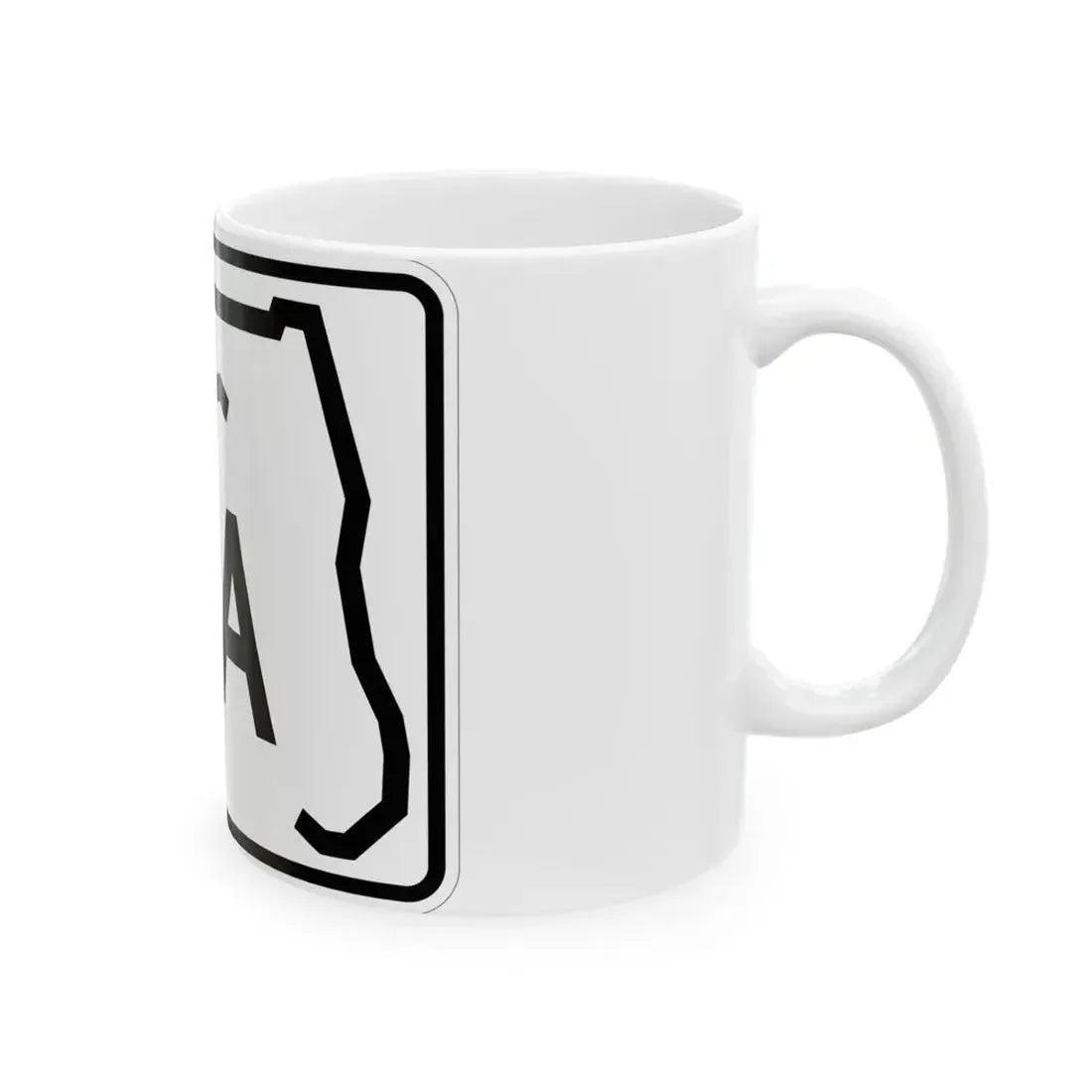 Florida A1A (Florida) (Road Sign) White Coffee Mug - Go Mug Yourself