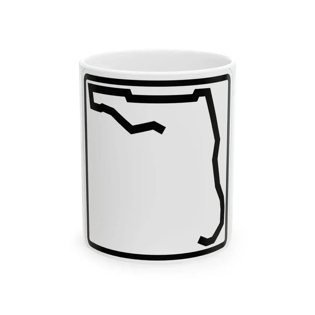 Florida blank (Florida) (Road Sign) White Coffee Mug 11oz - Go Mug Yourself