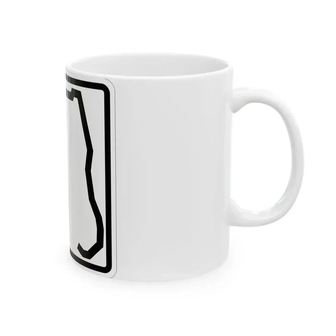 Florida blank (Florida) (Road Sign) White Coffee Mug - Go Mug Yourself