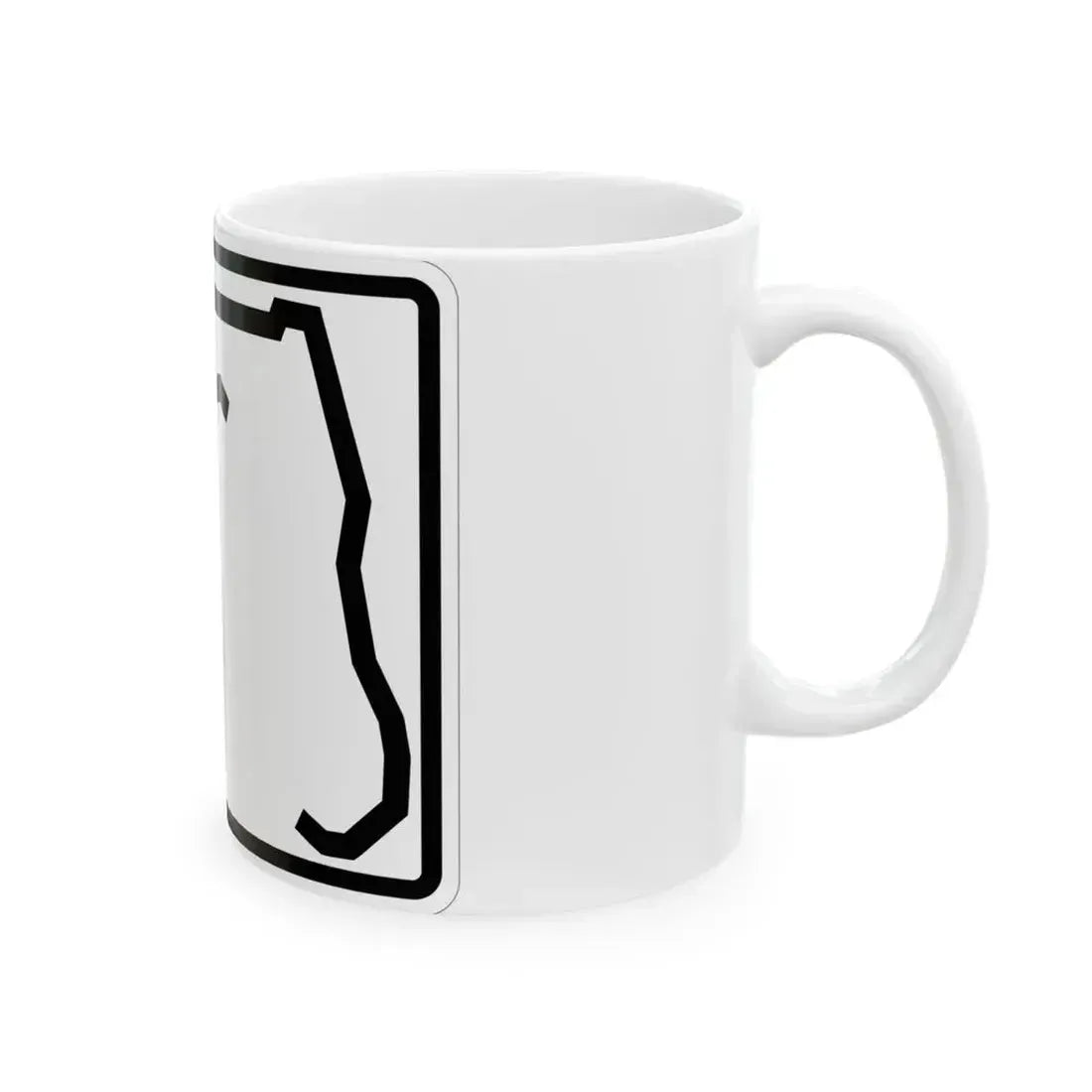 Florida blank wide (Florida) (Road Sign) White Coffee Mug - Go Mug Yourself