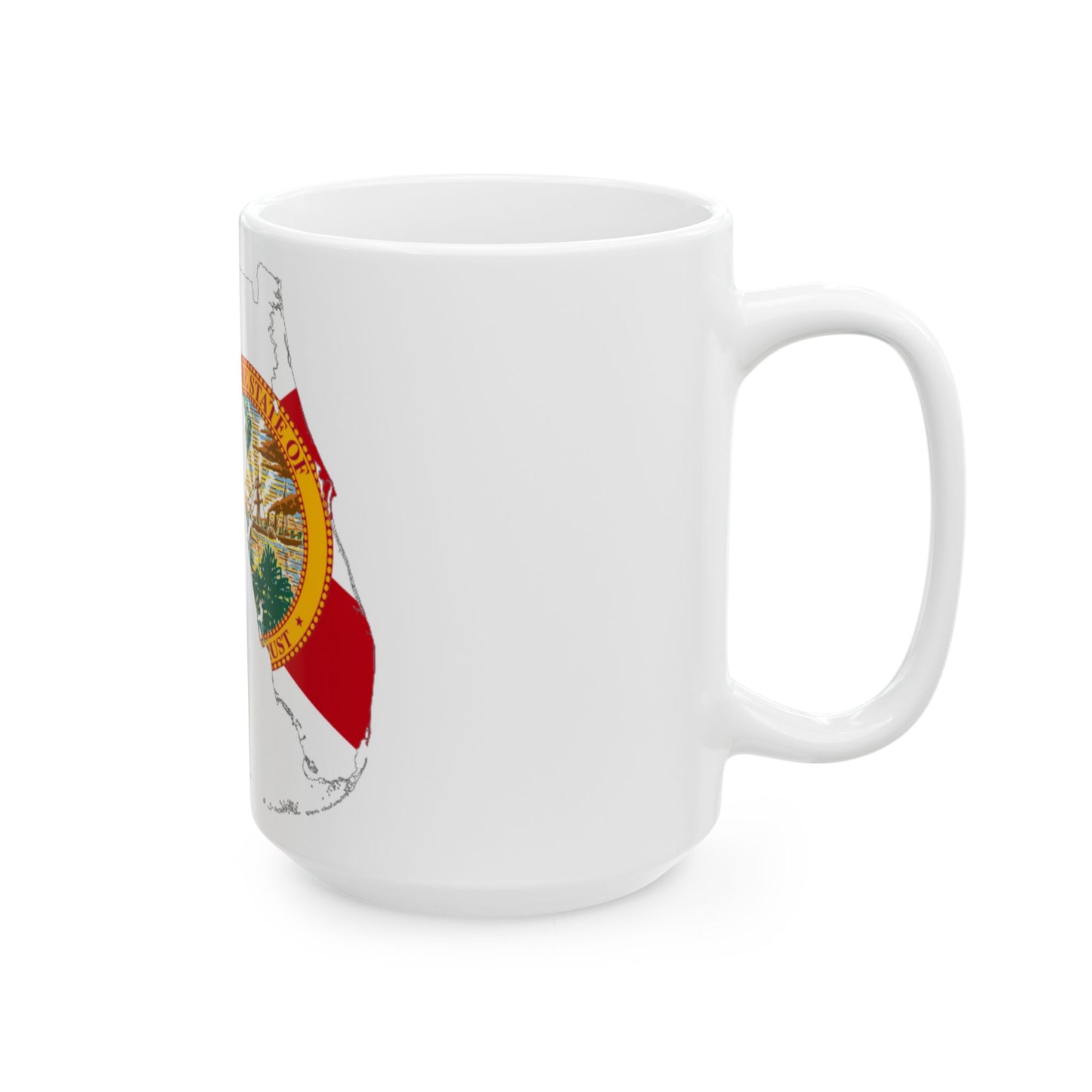 Florida Flagmap (United States) White Coffee Mug-Go Mug Yourself