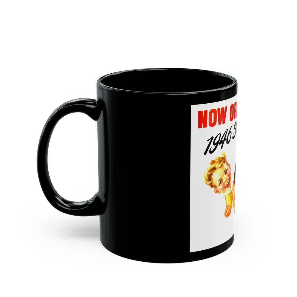 Florida Orange Juice ad, 1946 - Black Coffee Mug - Go Mug Yourself