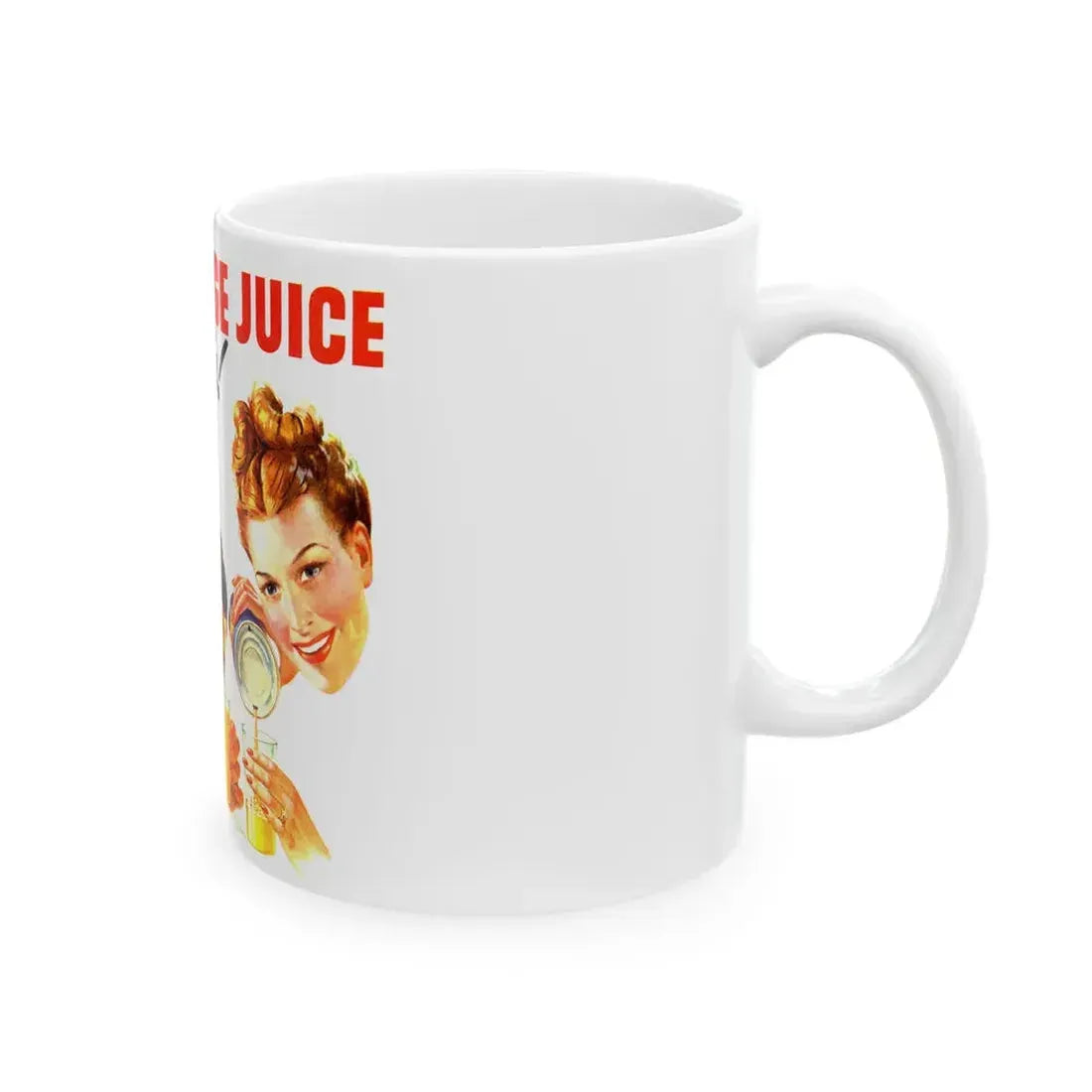 Florida Orange Juice ad, 1946 - White Coffee Mug - Go Mug Yourself
