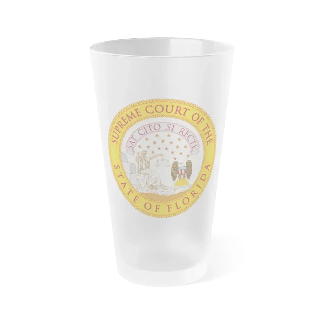 Florida Supreme Court - Frosted Pint Glass 16oz 16oz Frosted - Go Mug Yourself