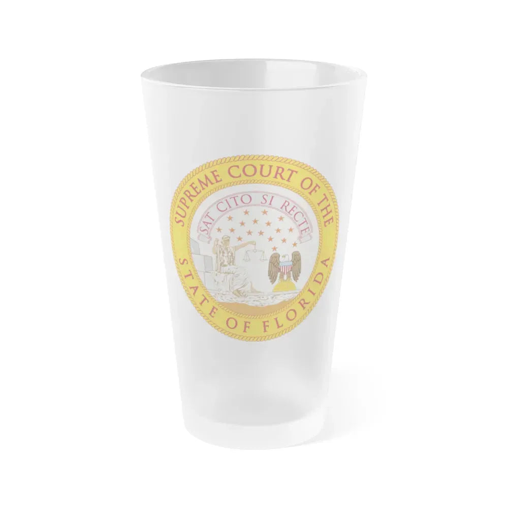 Florida Supreme Court - Frosted Pint Glass 16oz 16oz Frosted - Go Mug Yourself