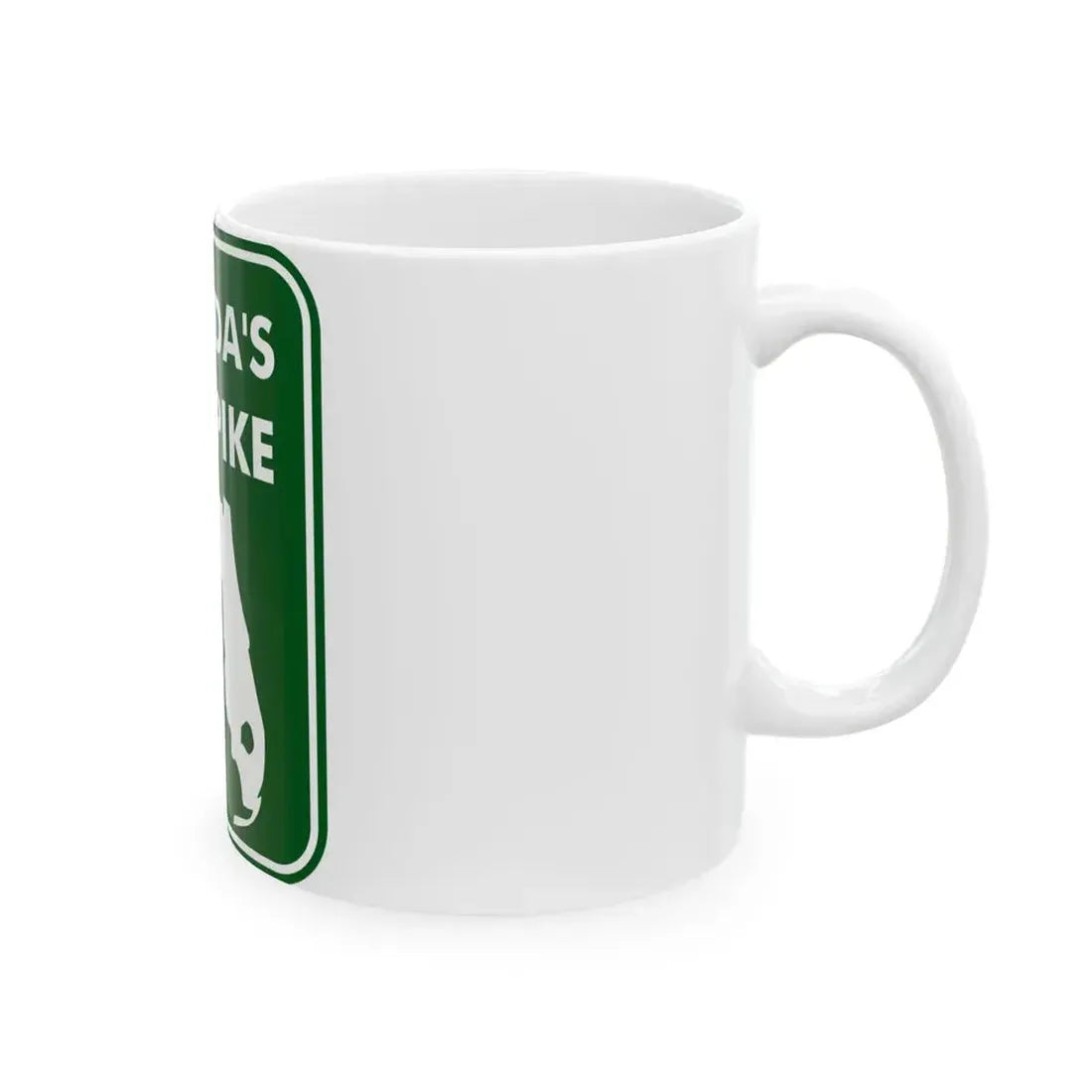 Floridas Turnpike (Florida) (Road Sign) White Coffee Mug - Go Mug Yourself