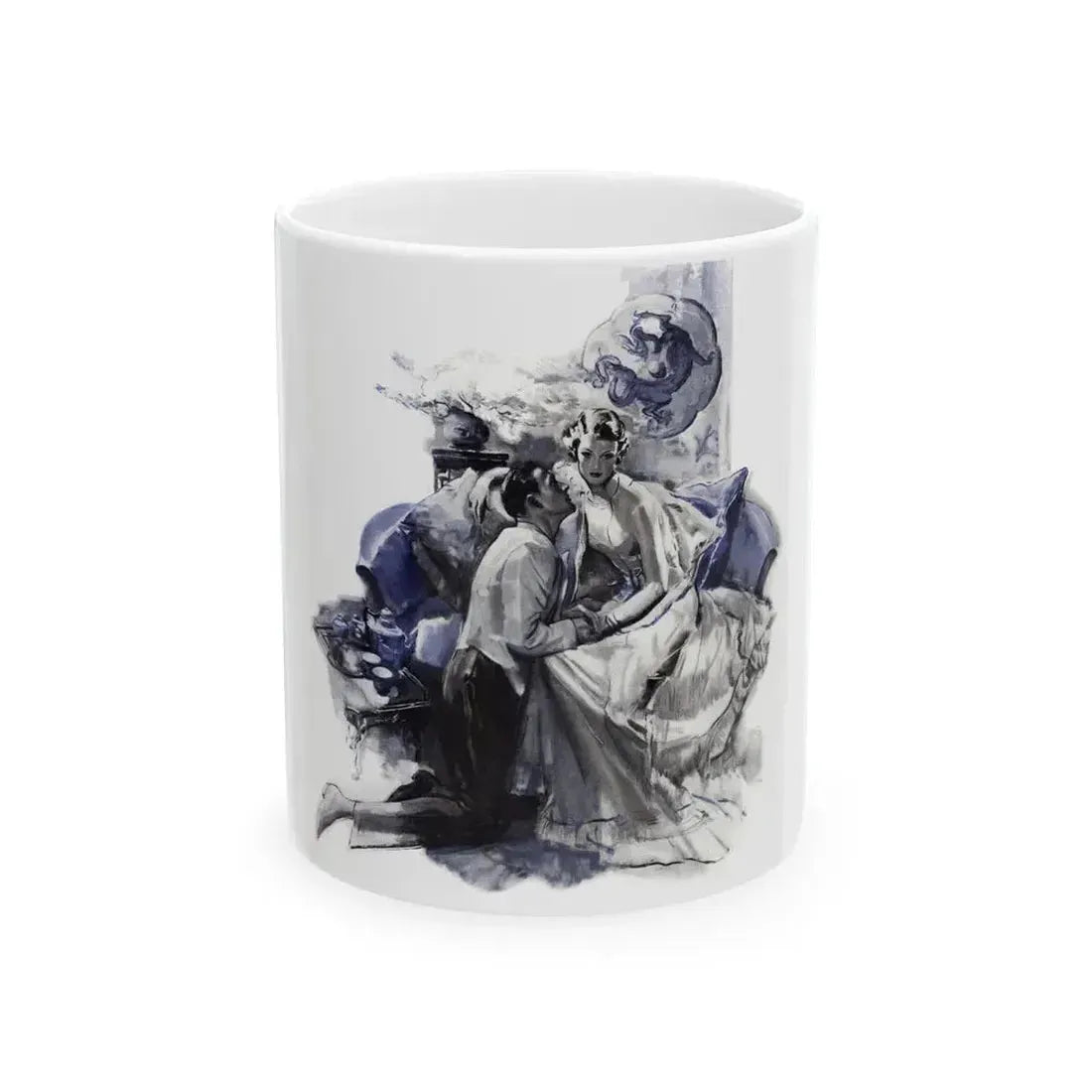 Flower Face (1), Cosmopolitan, November 1936 - White Coffee Mug 11oz - Go Mug Yourself