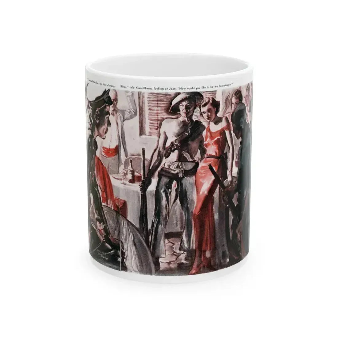 Flower Face (2), Cosmopolitan, November 1936 - White Coffee Mug 11oz - Go Mug Yourself