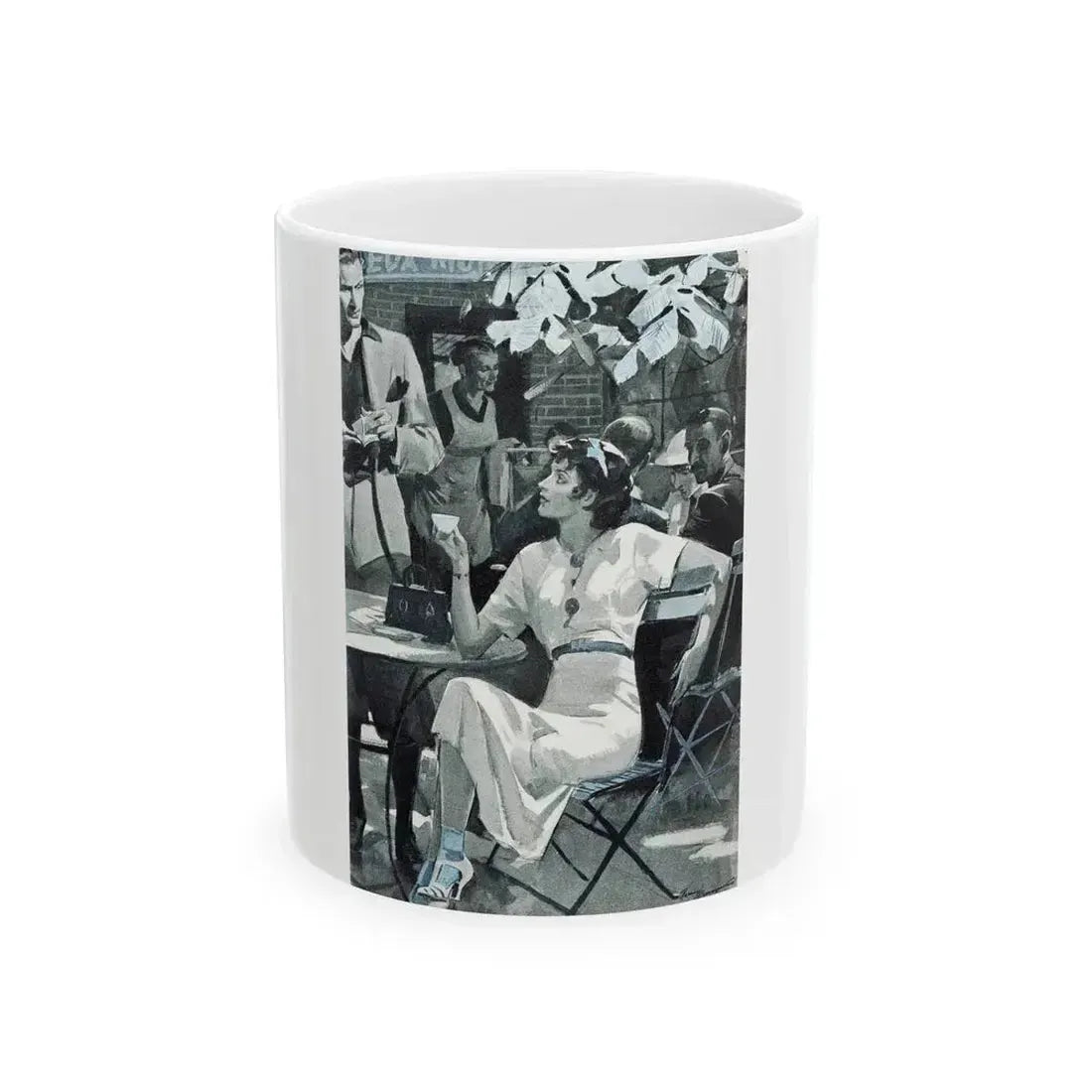 Flower of France, Redbook, October 1936 - White Coffee Mug 11oz - Go Mug Yourself