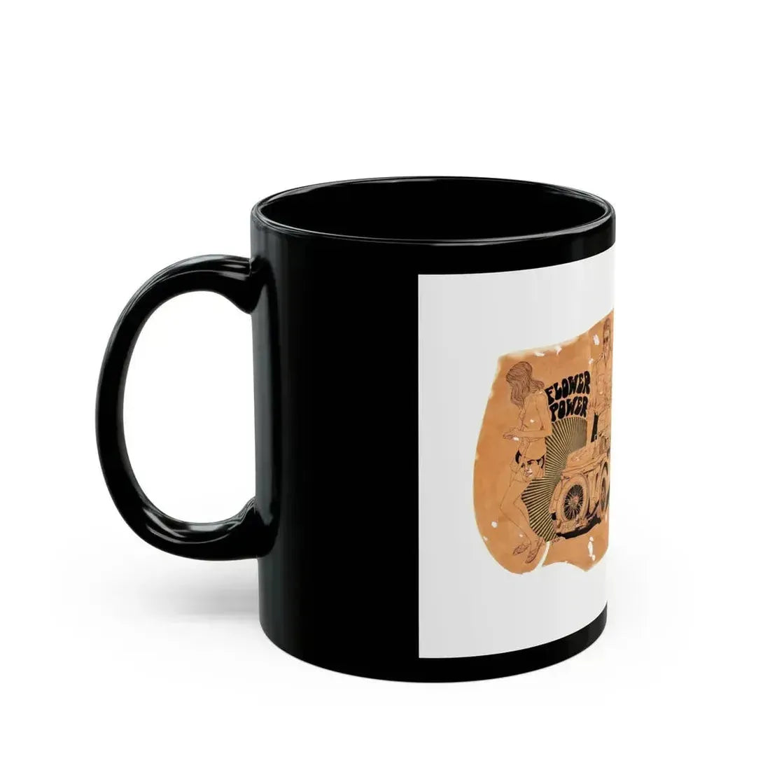 Flower Power, Late 1960s - Black Coffee Mug - Go Mug Yourself