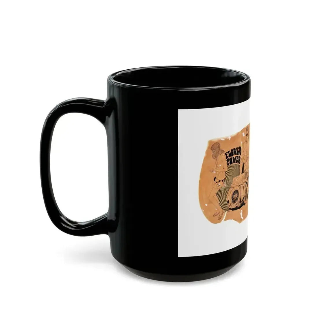 Flower Power, Late 1960s - Black Coffee Mug - Go Mug Yourself
