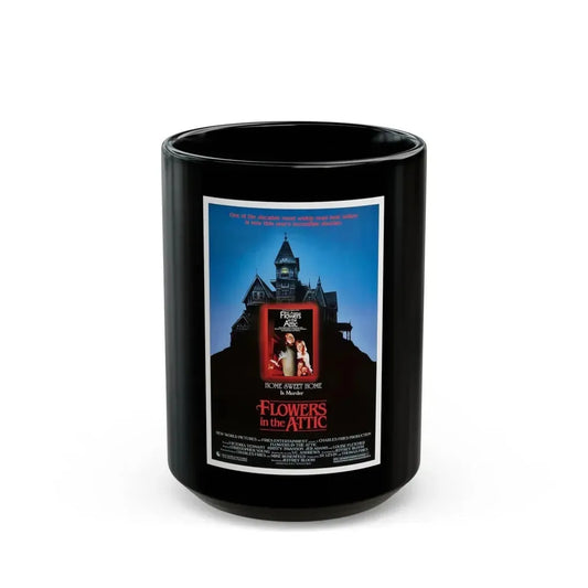 FLOWERS IN THE ATTIC 1987 Movie Poster - Black Coffee Mug 15oz - Go Mug Yourself