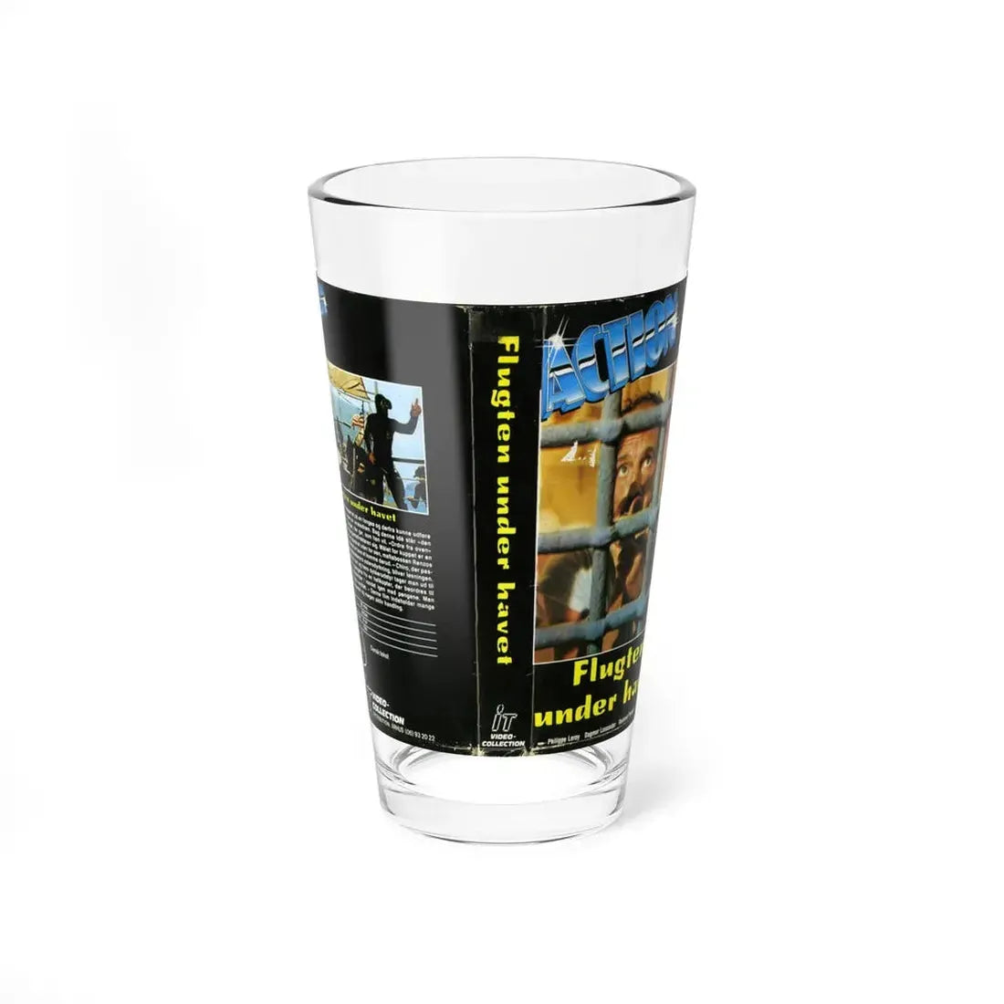 FLUGTEN UNDER HAVET (VHS COVER) Pint Glass 16oz 16oz - Go Mug Yourself