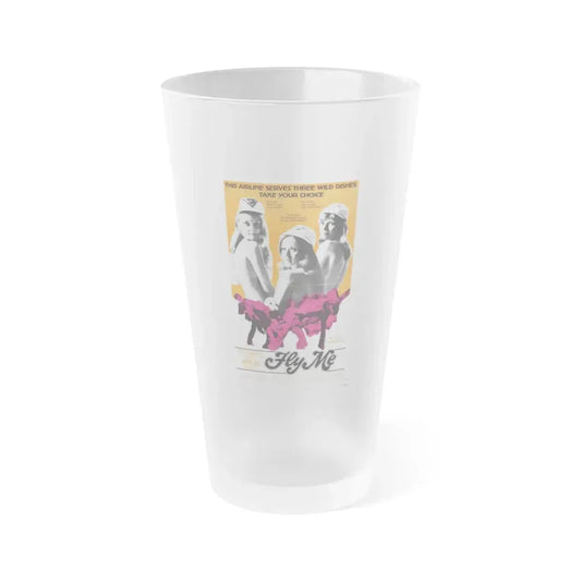 FLY ME 1973 Movie Poster - Frosted Pint Glass 16oz 16oz Frosted - Go Mug Yourself