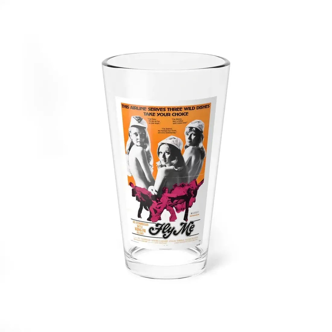 FLY ME 1973 Movie Poster - Pint Glass 16oz 16oz - Go Mug Yourself