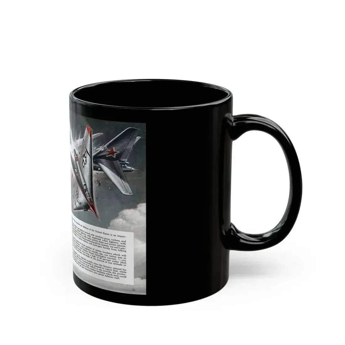 Flying Ram Fighters, 1954 - Black Coffee Mug - Go Mug Yourself