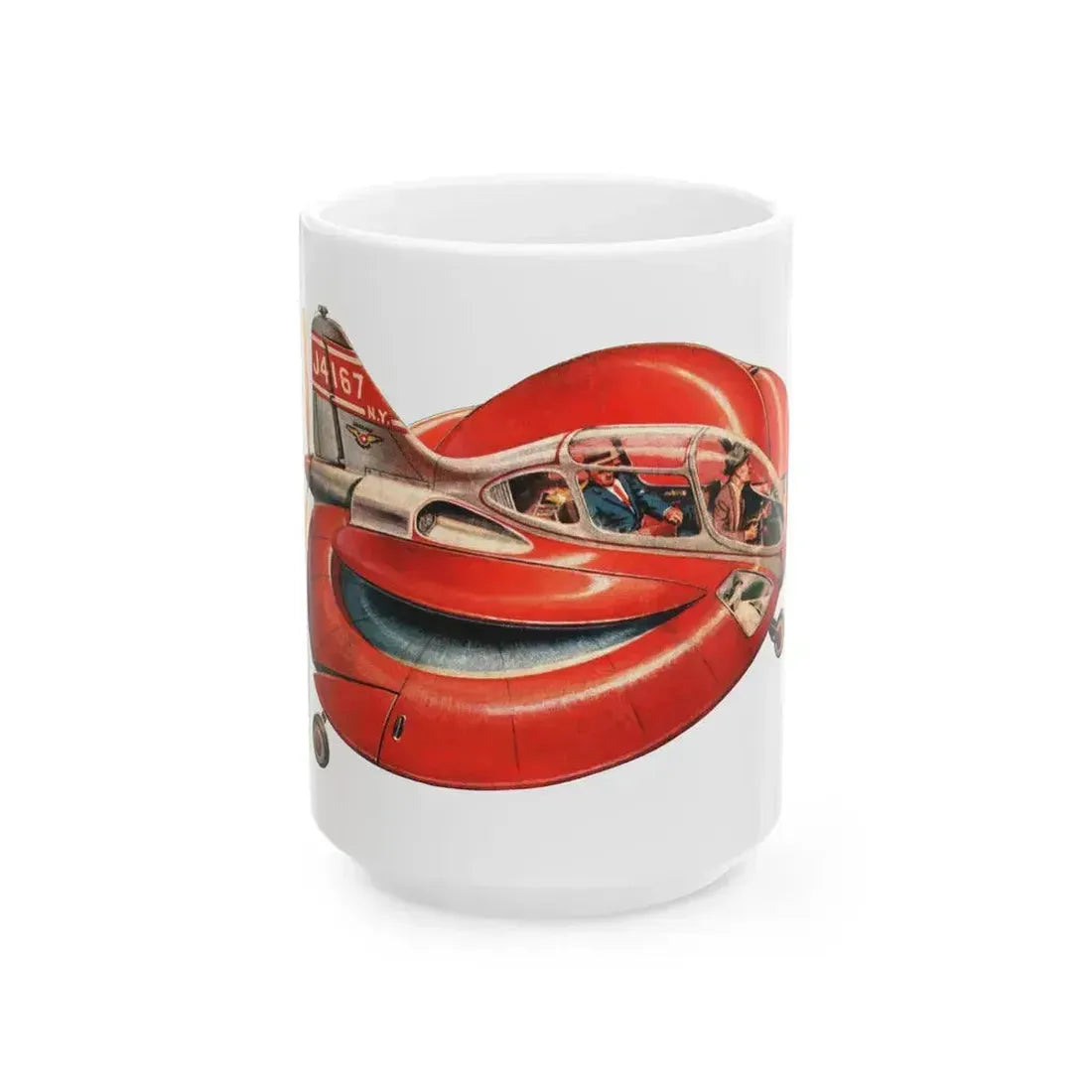 Flying Saucers for Everybody (2), 1956 - White Coffee Mug 15oz - Go Mug Yourself