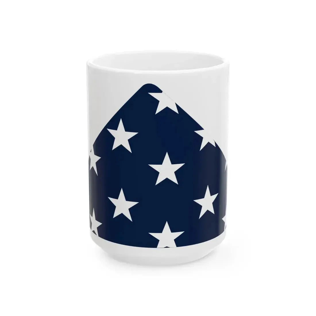 Folded U.S. Flag (United States) White Coffee Mug 15oz - Go Mug Yourself