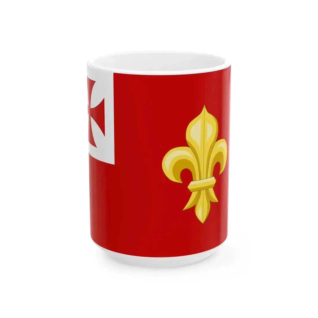 Foligno-Bandiera (Italy) White Coffee Mug 15oz - Go Mug Yourself