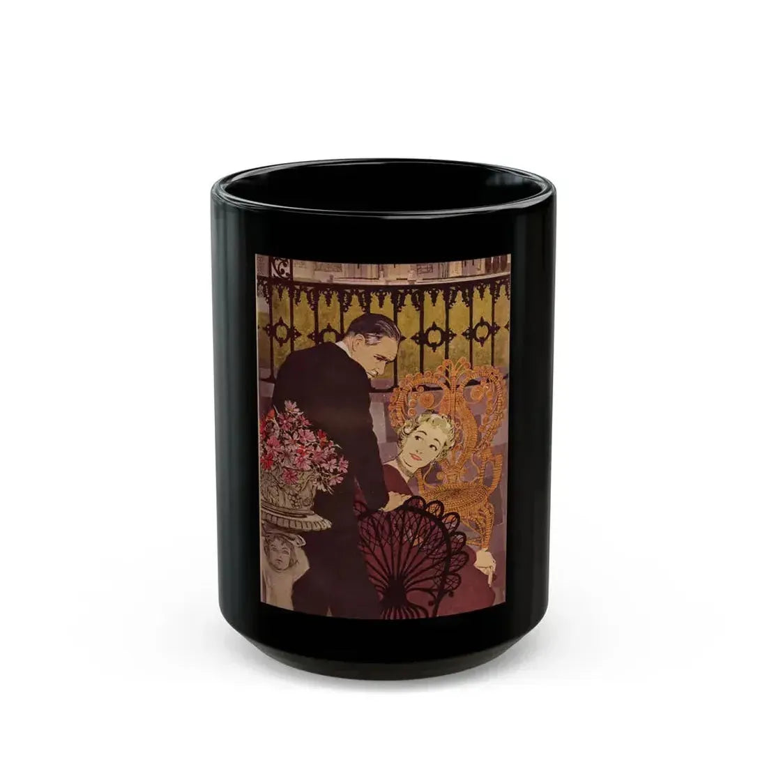 Follow Your Star (2), Cosmopolitan illustration, March 1958 - Black Coffee Mug 15oz - Go Mug Yourself
