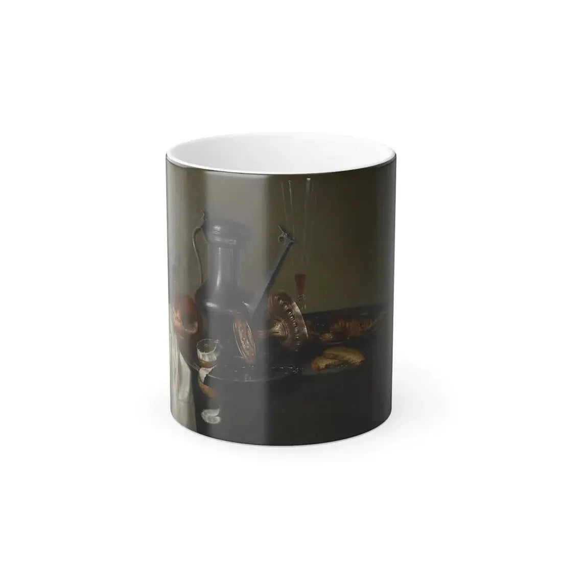 Follower of Maerten Boelema de Stomme (1611- after 1644) Still Life with Jan Steen Jug and other Vessels-0 - Color Changing Mug 11oz 11oz - Go Mug Yourself