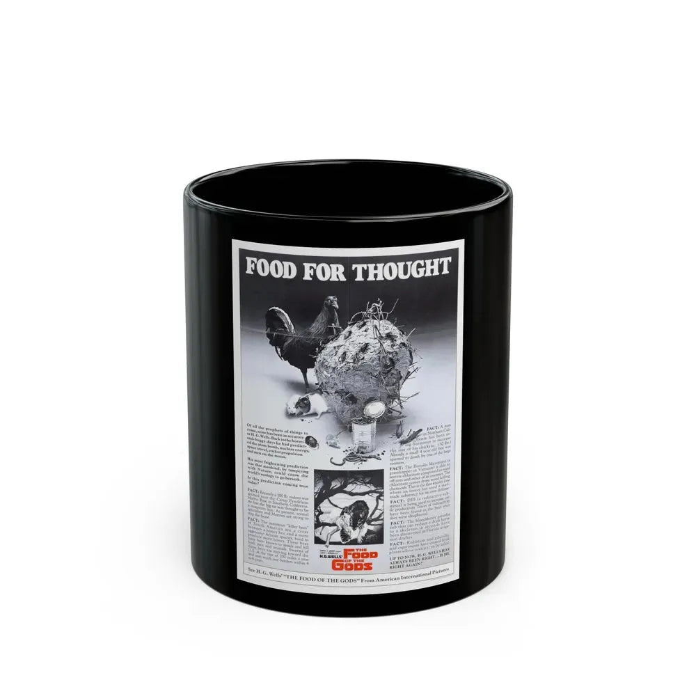 FOOD OF THE GODS (TEASER) 1976 Movie Poster - Black Coffee Mug 11oz - Go Mug Yourself