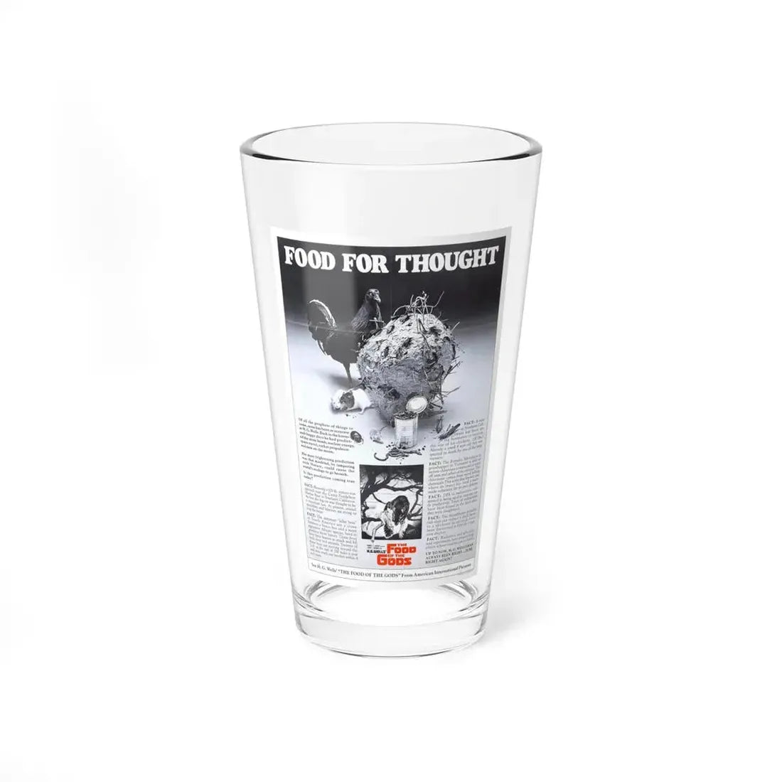 FOOD OF THE GODS (TEASER) 1976 Movie Poster - Pint Glass 16oz 16oz - Go Mug Yourself