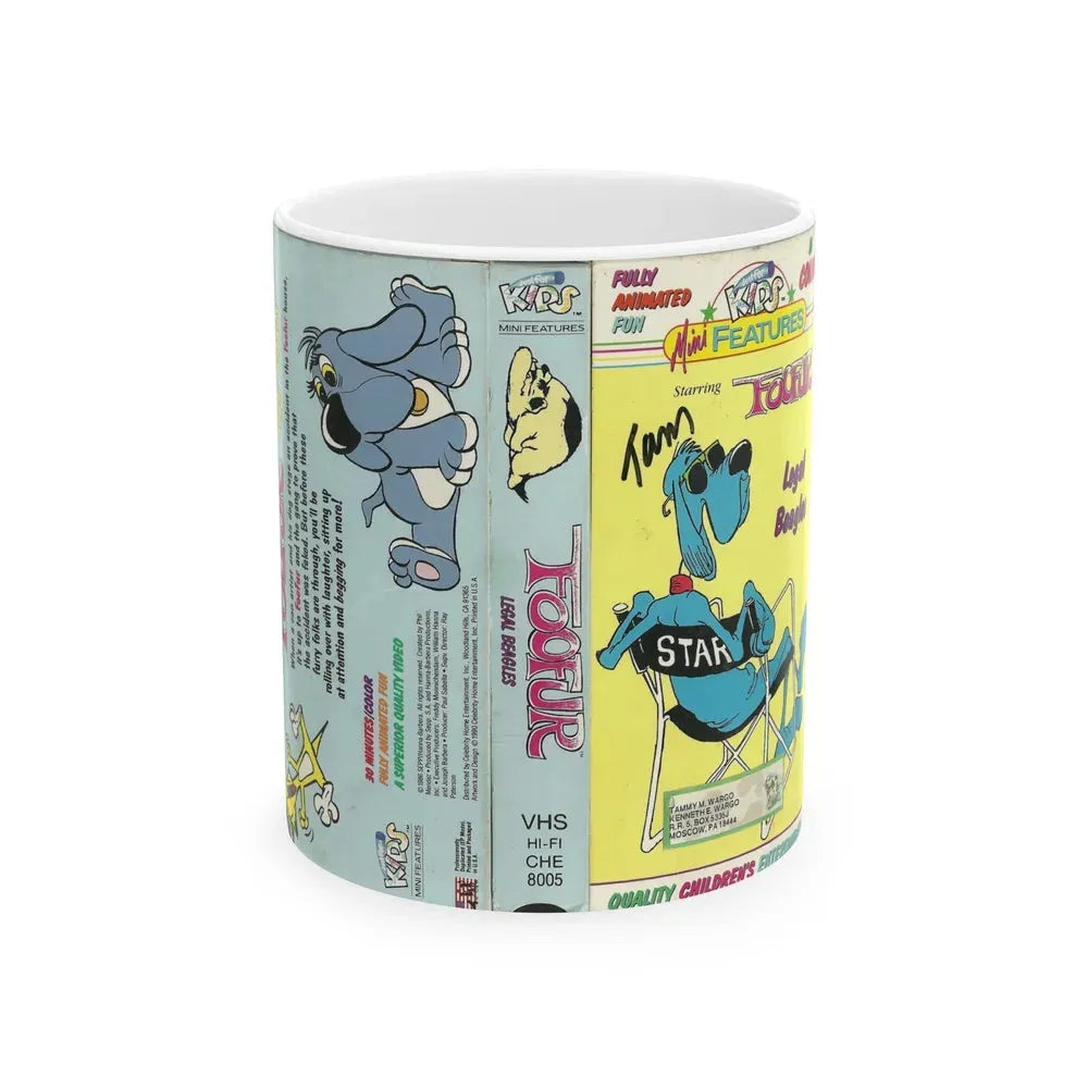 FOOFUR LEGAL BEAGLES (VHS COVER) - White Coffee Mug 11oz - Go Mug Yourself