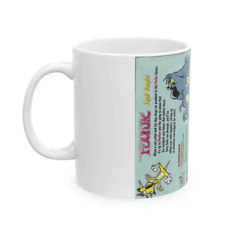 FOOFUR LEGAL BEAGLES (VHS COVER) - White Coffee Mug - Go Mug Yourself