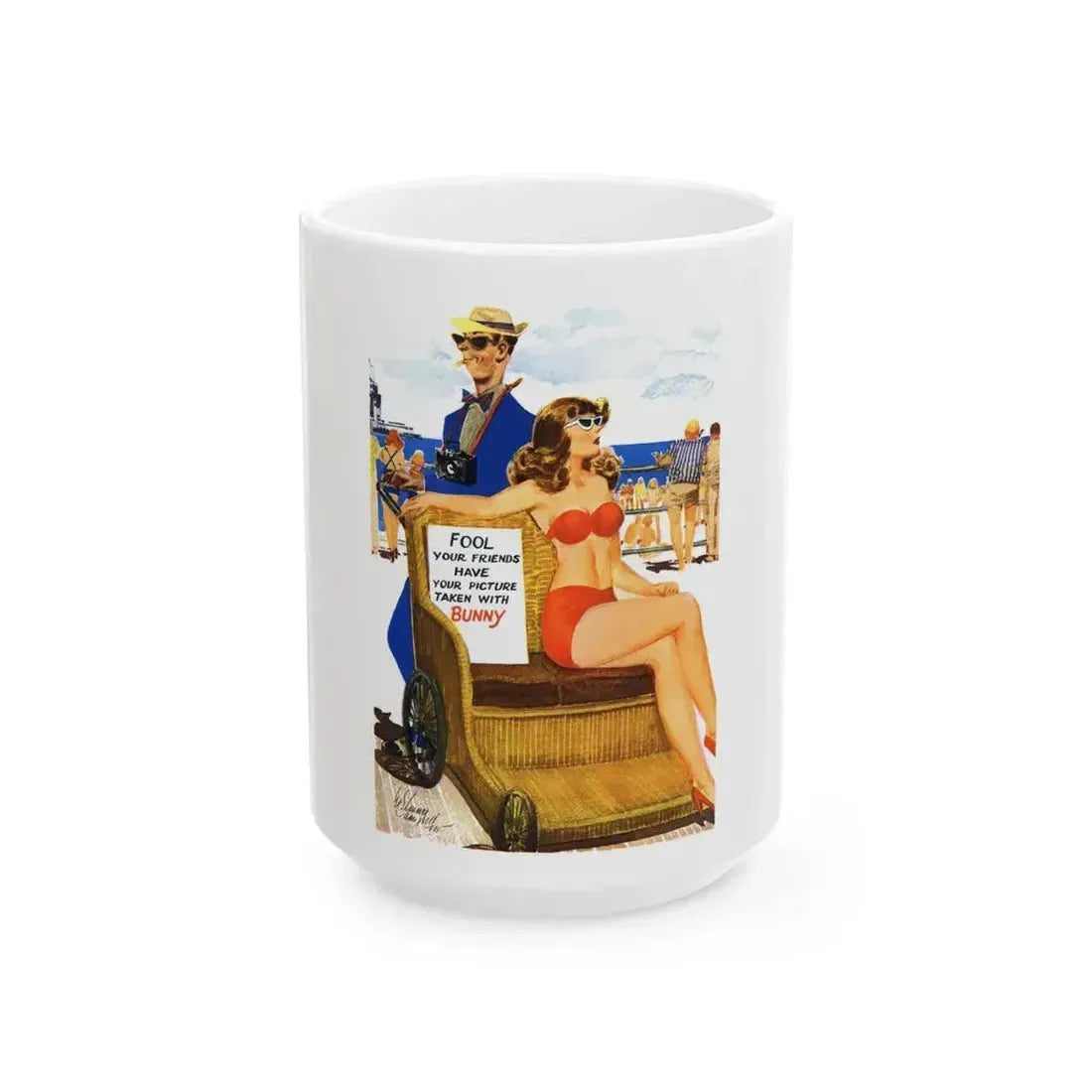 Fool Your Friends, Esquire, September 1949 - White Coffee Mug 15oz - Go Mug Yourself