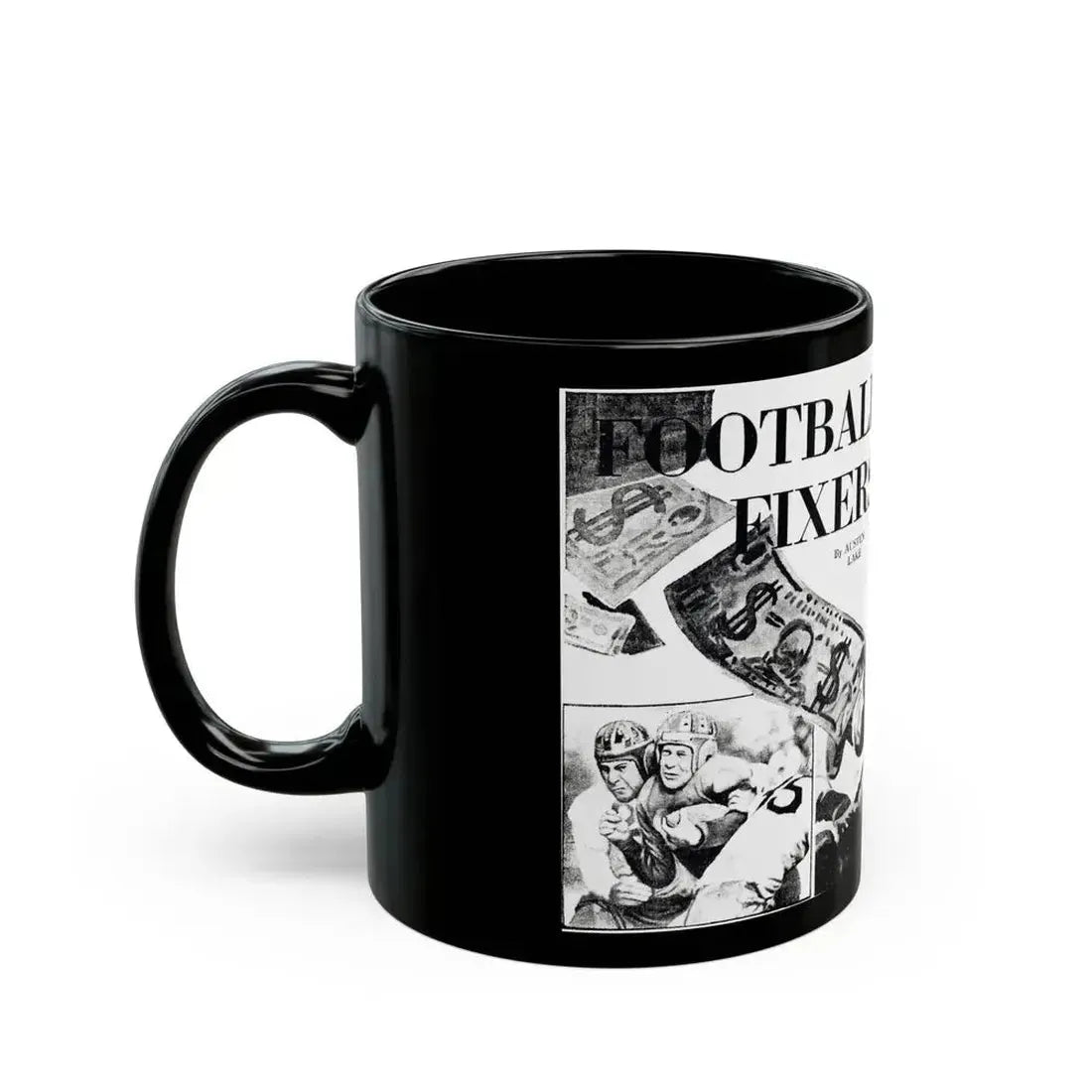 Football Fixers, Sensation magazine, November 1939 - Black Coffee Mug - Go Mug Yourself